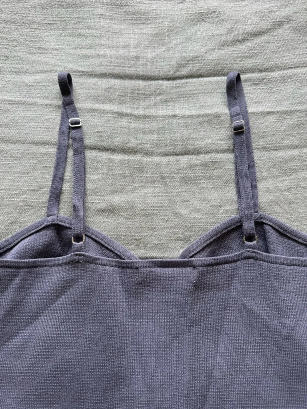 4/$20 - Love Tree Purple Knit “Corset” Strap Tank Snap Bodysuit (medium) - Picture 5 of 9